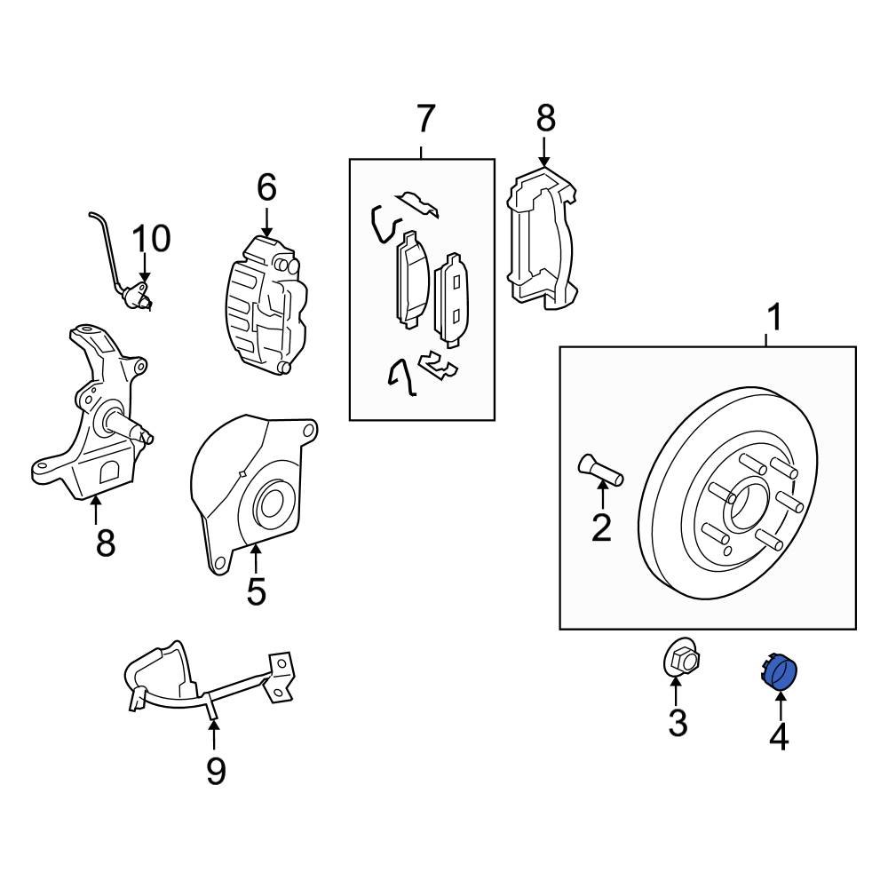 Ford OE W710242S439 Outer Wheel Bearing Nut