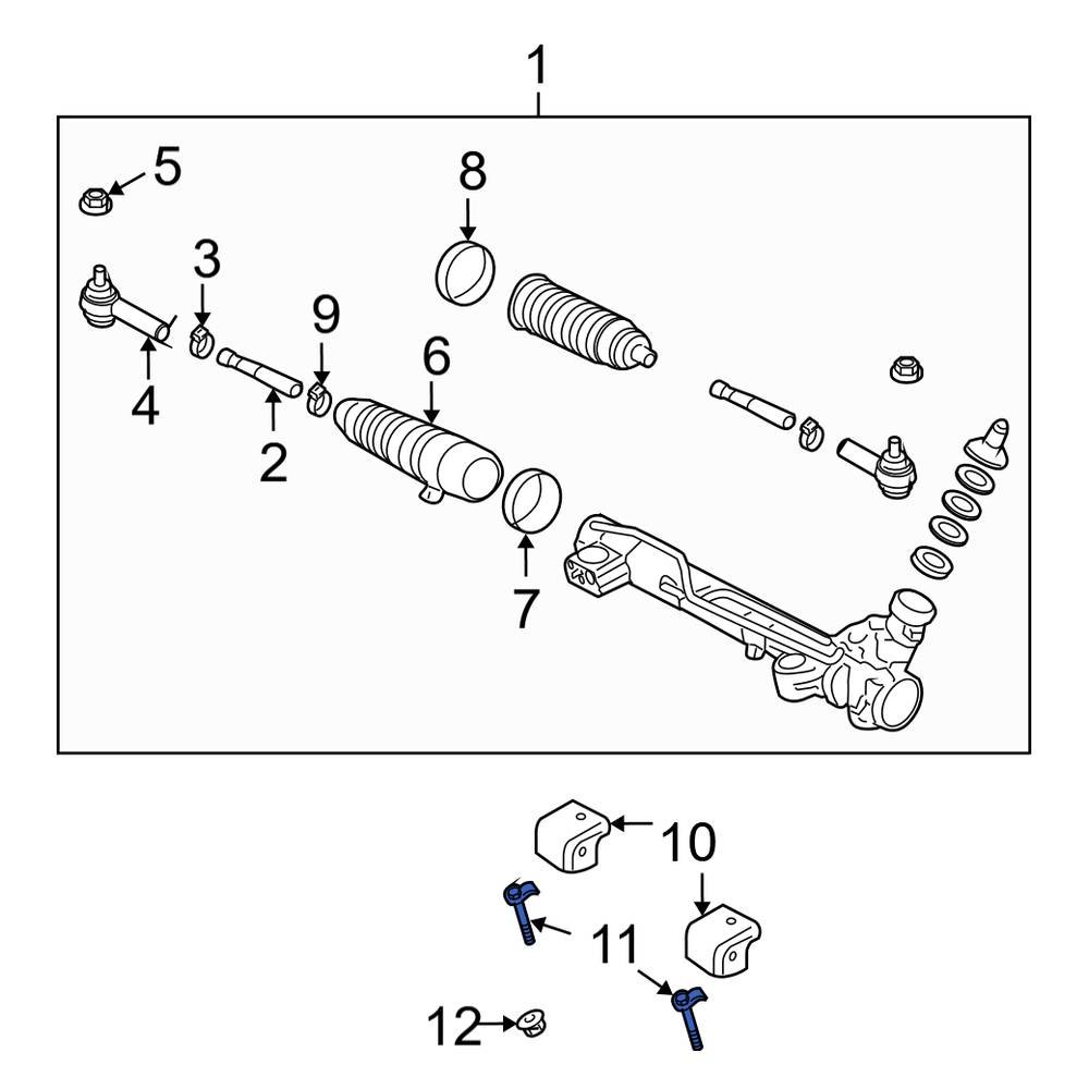 Ford OE W709498S439 Rack and Pinion Bolt