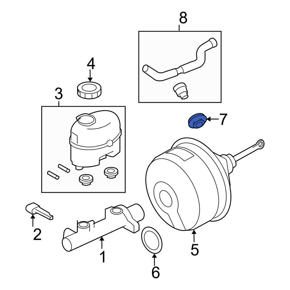 Ford OE F7UZ2B176AA Power Brake Booster Grommet
