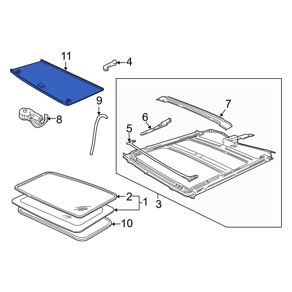 Ford OE 7L1Z78519A02AA Sunroof Cover