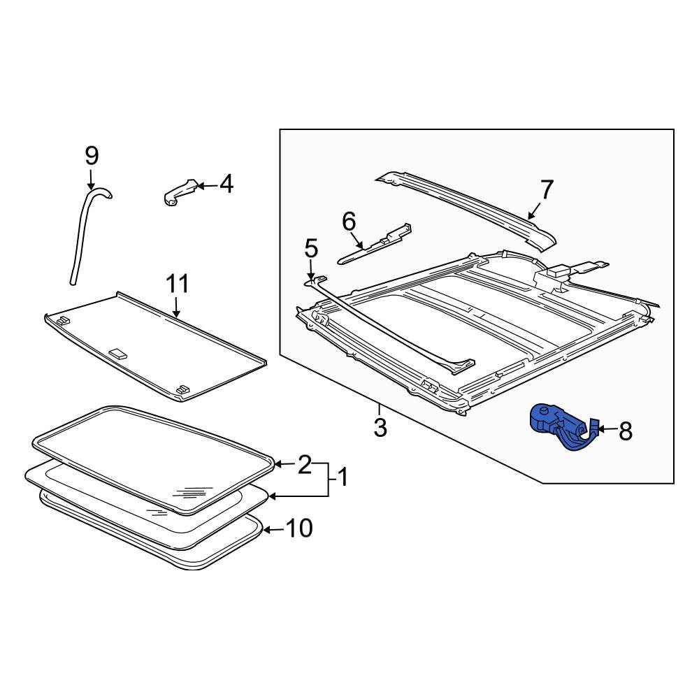 Ford OE 8L3Z15790A Sunroof Motor
