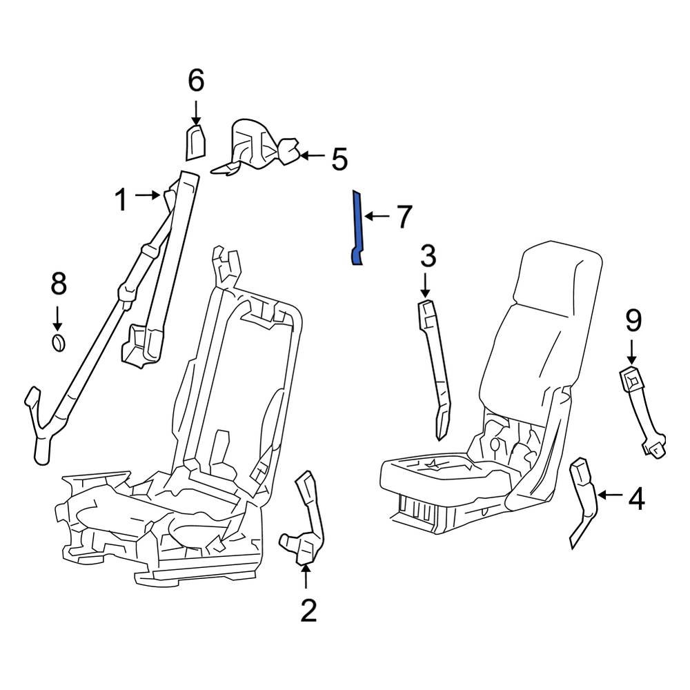 Ford OE 6L3Z18613D74AA - Front Child Restraint Anchor Plate