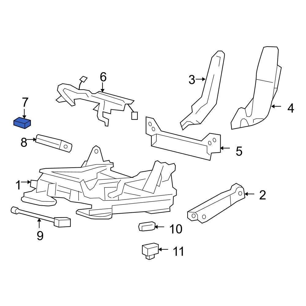 Ford OE 1X4Z14C724AA Seat Heater Control Module