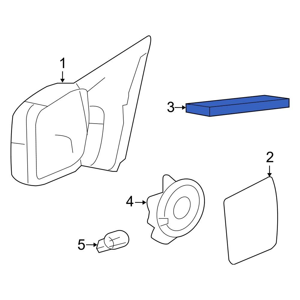 Ford OE 4L3Z13B375AA Front Left Turn Signal Light Lens