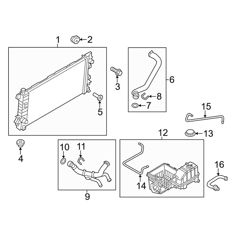 Ford OE BC3Z8590F Radiator Coolant Hose Seal