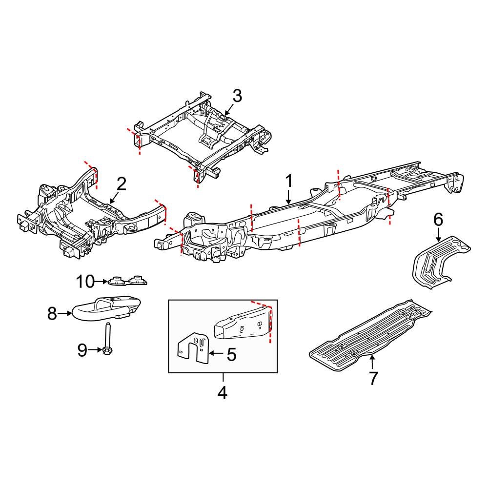 Ford OE 9L3Z5D059A - Front Left Frame Rail End