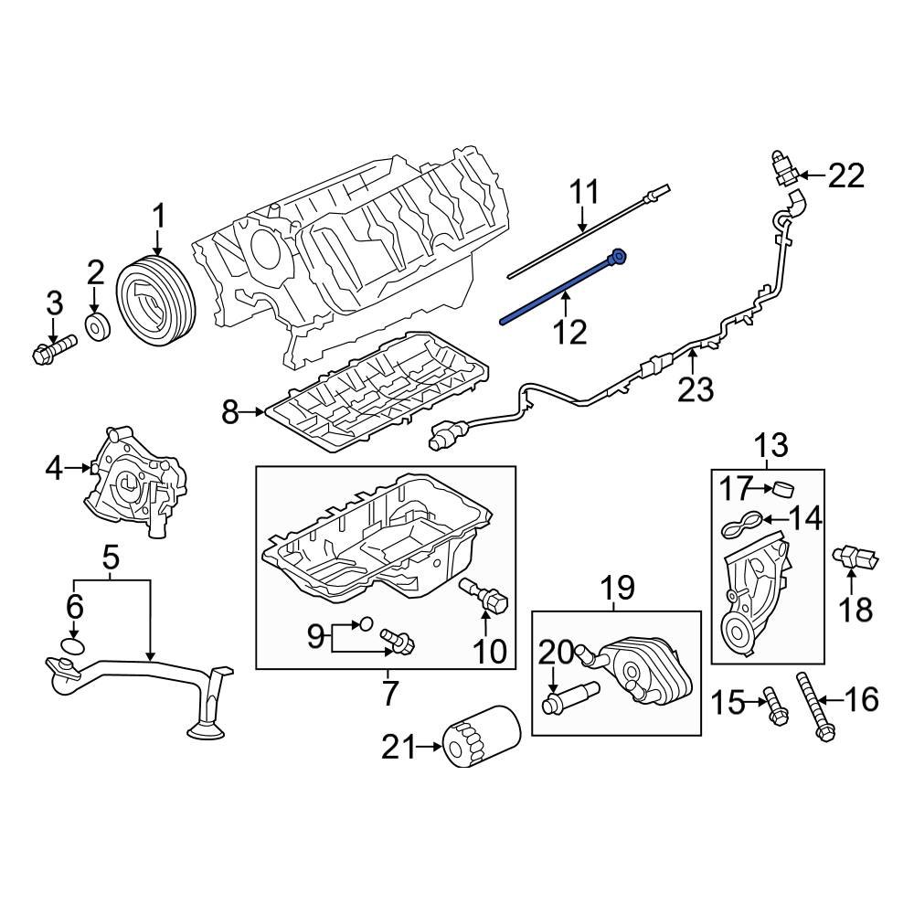 Ford OE BR3Z6754B Engine Oil Dipstick Tube