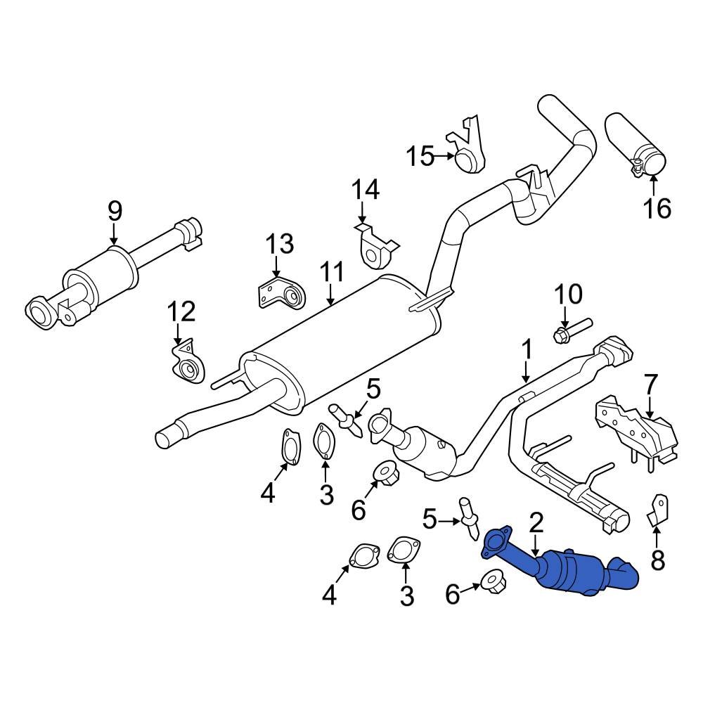 Ford OE BL3Z5E212E - Left Catalytic Converter