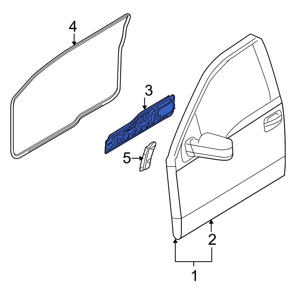 Ford OE 9L3Z1821124A Right Door Reinforcement Bar