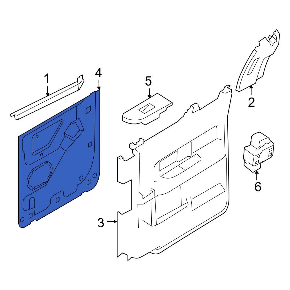 Ford OE 9L3Z1627459A Rear Left Door Water Deflector