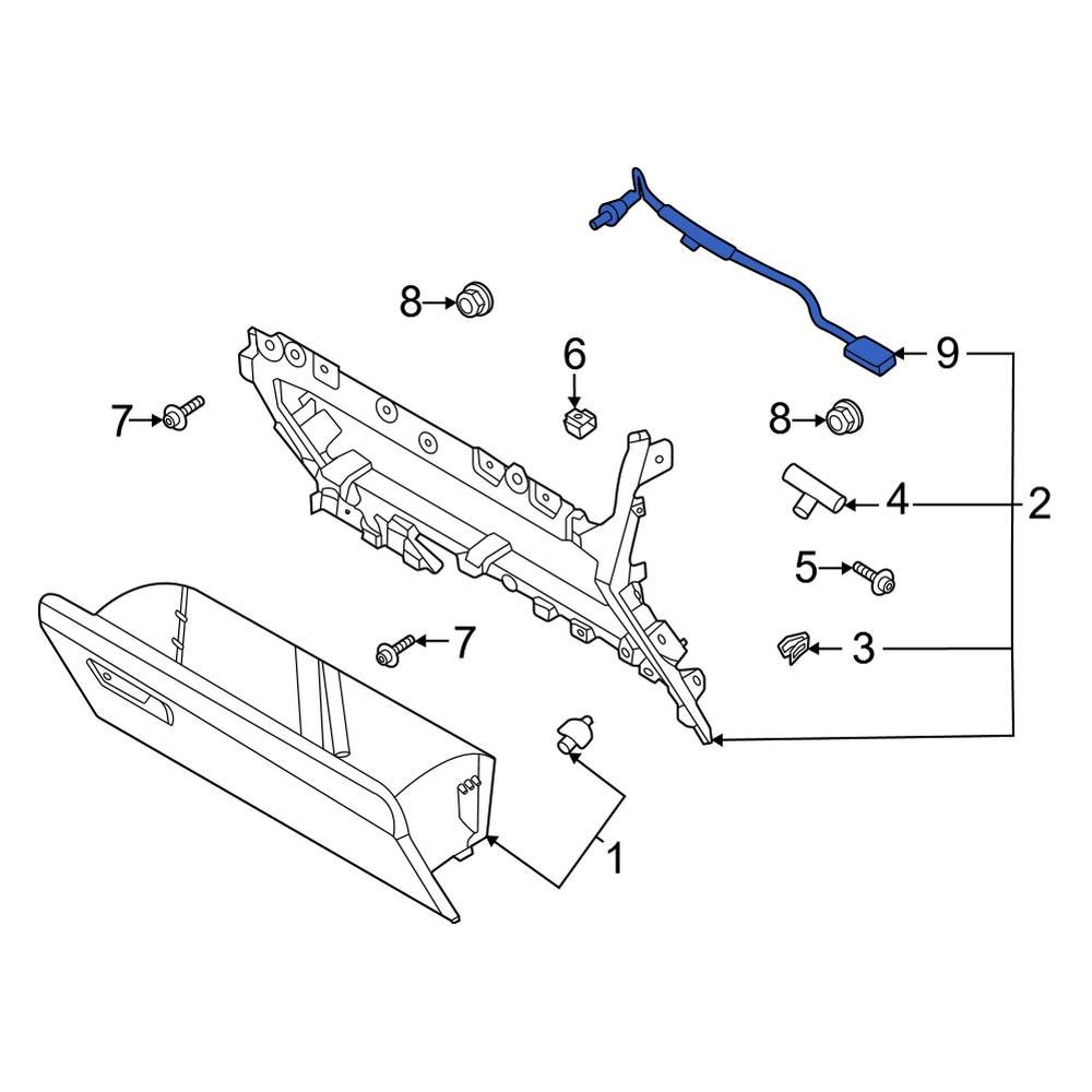 Ford OE ML3Z14A411C Front Glove Box Light