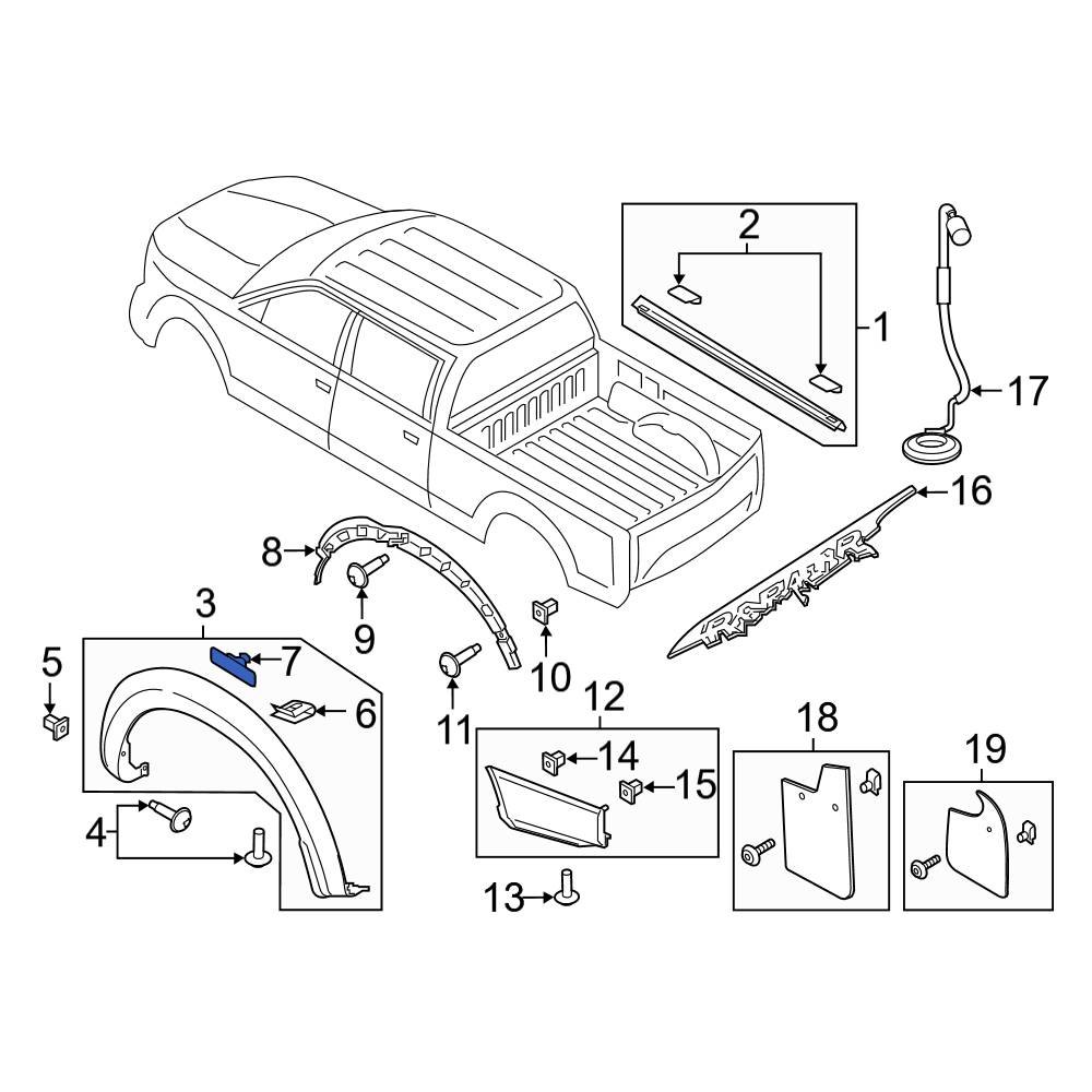 Ford OE W790215S900 Fender Flare Clip