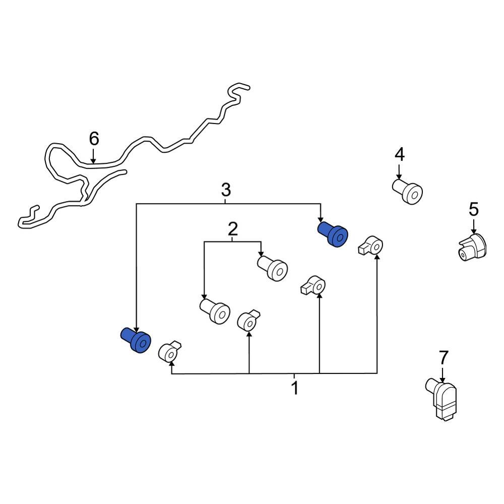 Ford OE ML3Z15K861AAPTM Rear Right Outer Parking Aid Sensor Housing