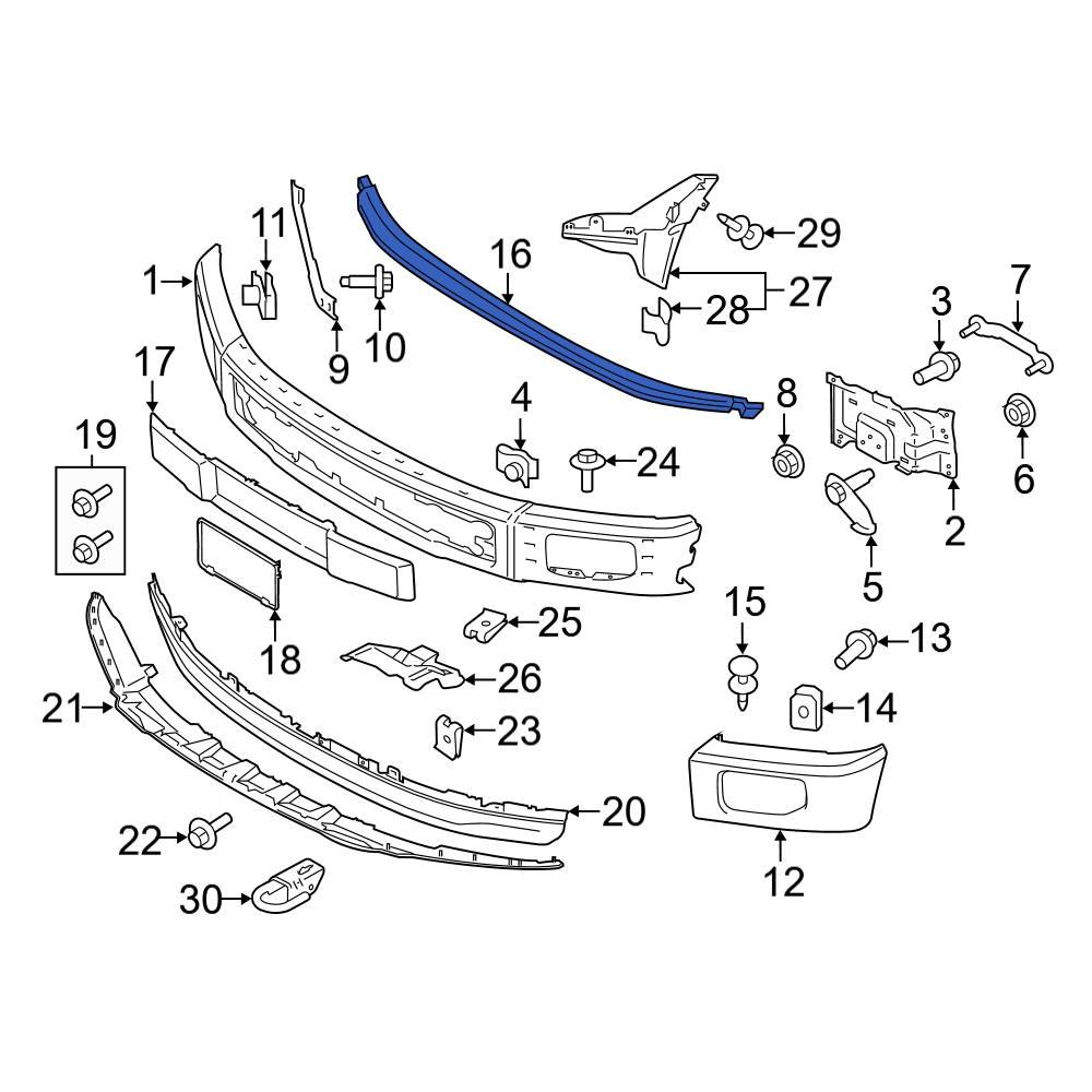 ふくちゃんパーツ Ford OE FL3Z17C829B - Front Bumper Step Pad