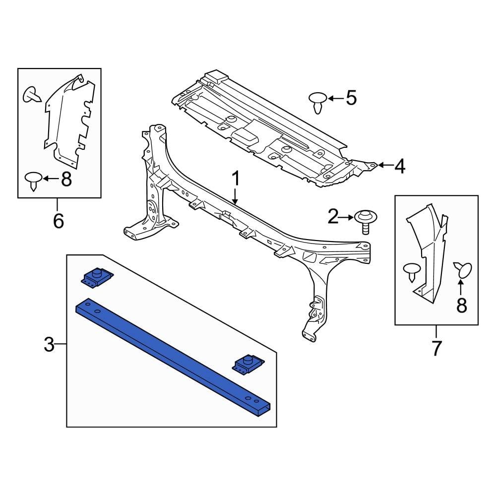 Ford OE FL3Z16139A - Front Lower Radiator Support Tie Bar