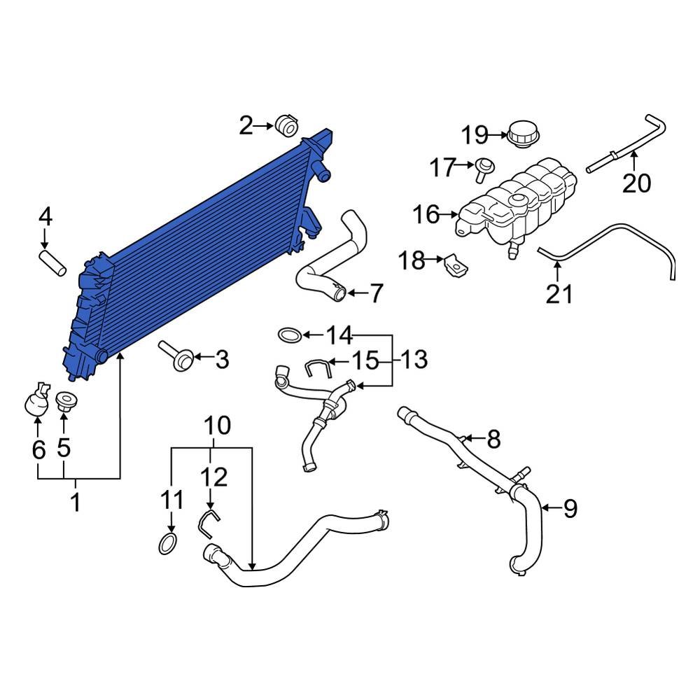 Ford OE FL3Z8005B - Radiator