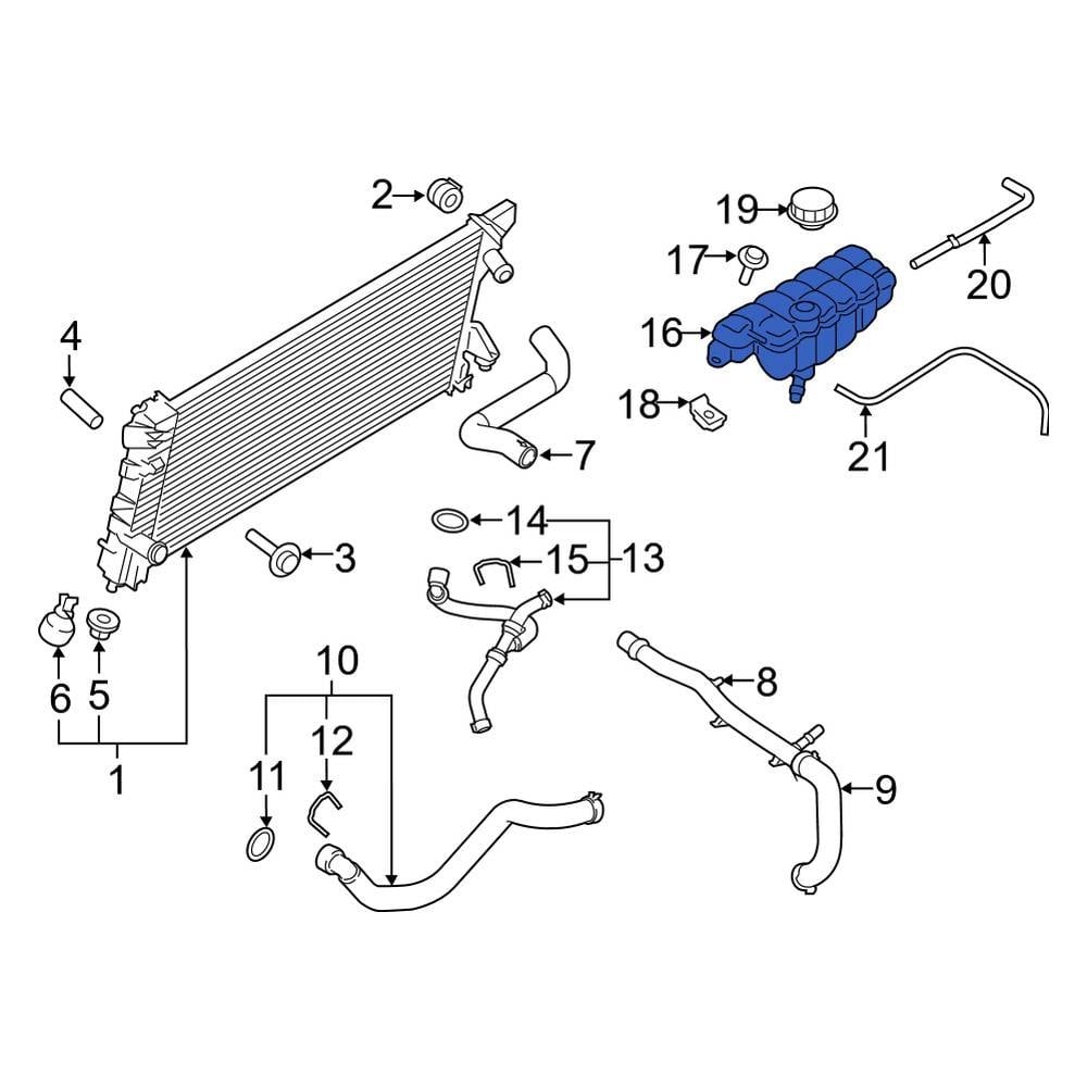 Ford OE FL3Z8A080A - Engine Coolant Reservoir