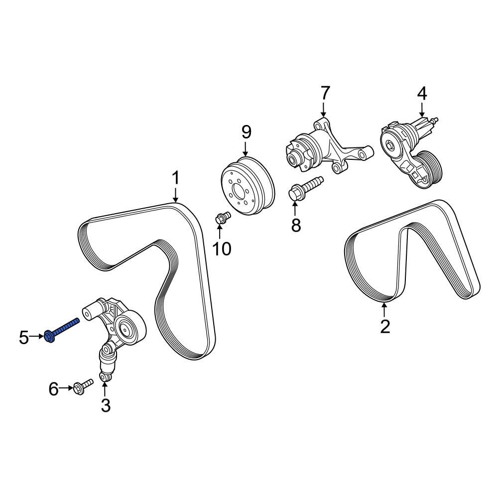 Ford OE W503297S437M Lower Belt Tensioner Bolt