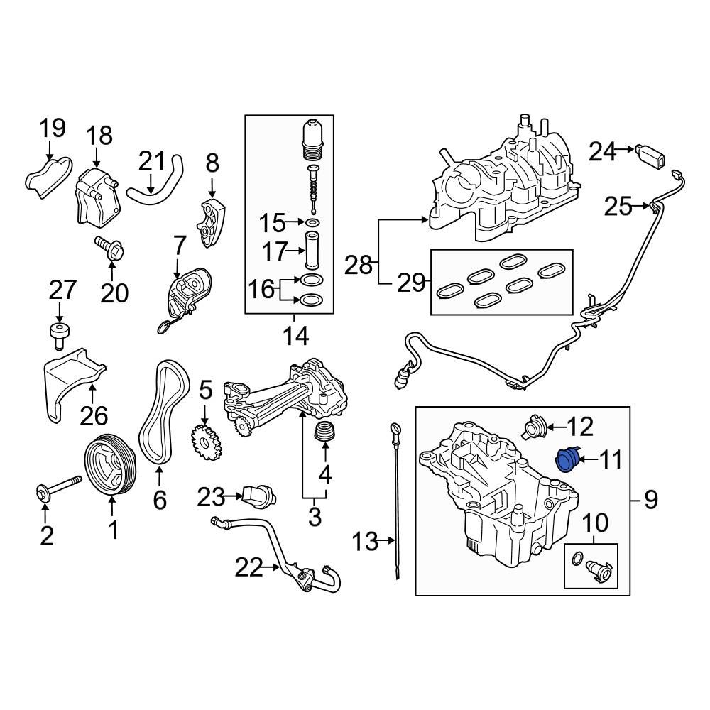 Ford OE FL3Z6D603A Engine Oil Pump Relief Valve