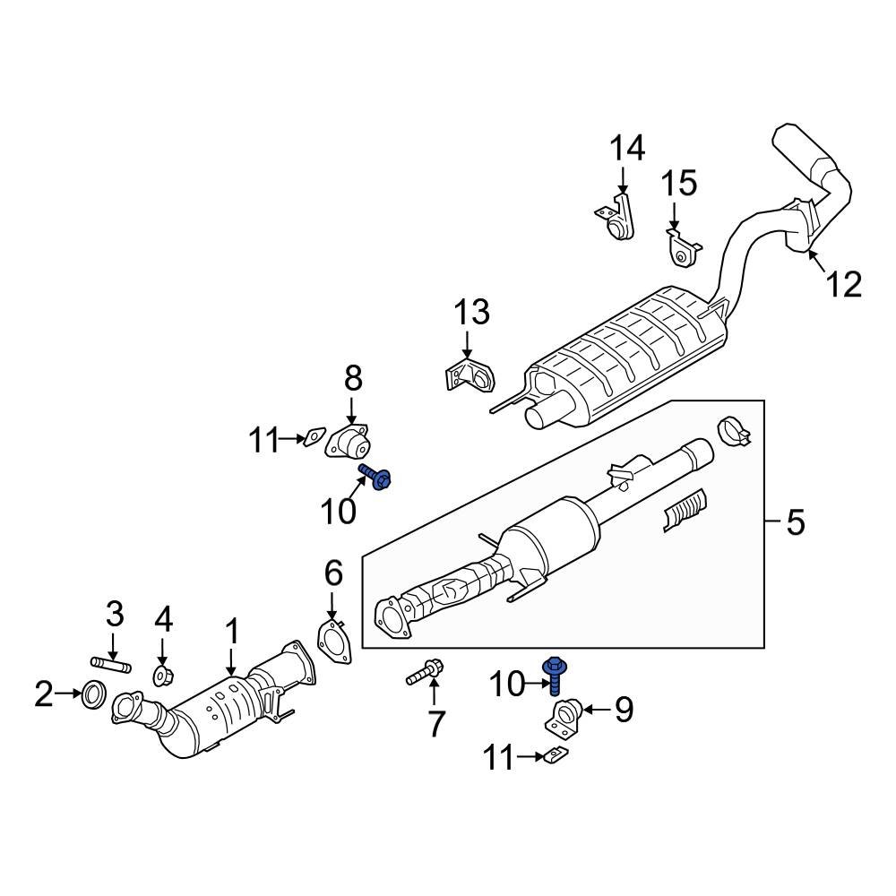 Ford OE W714286S442 Exhaust System Hanger Bolt