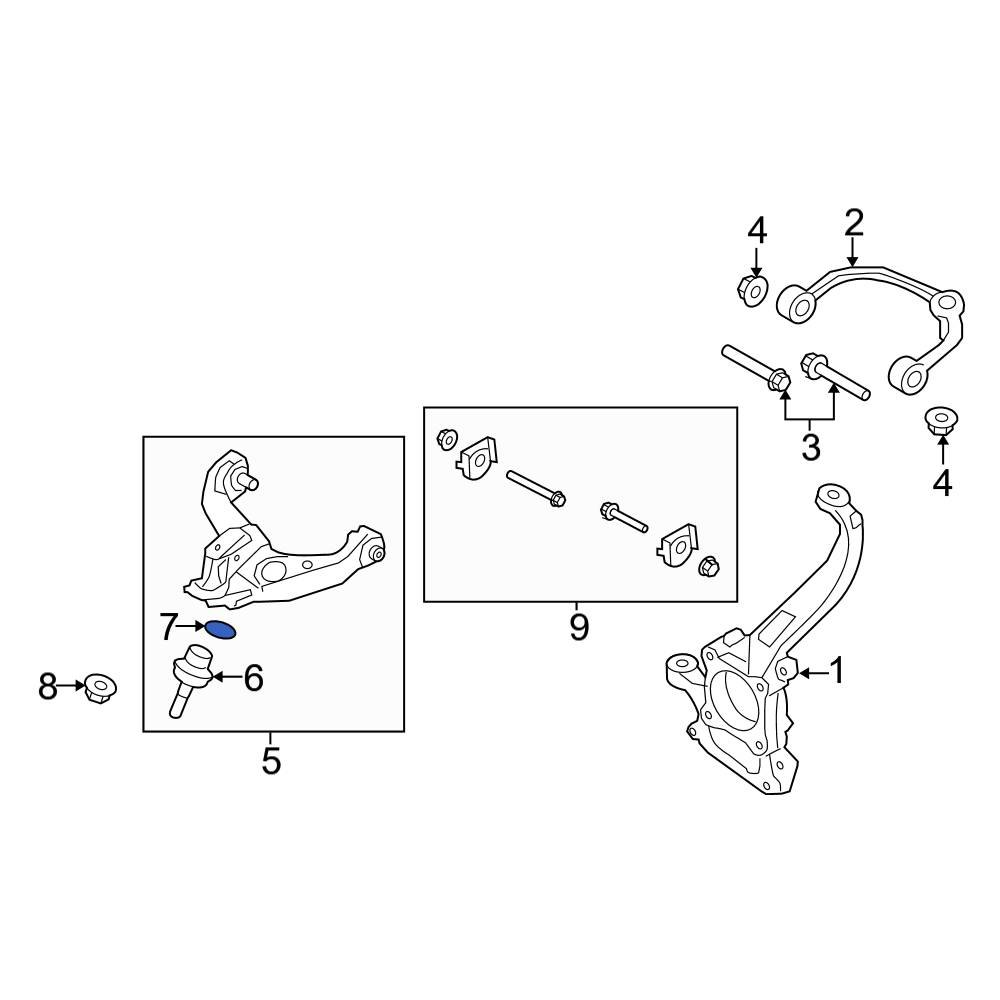 Ford OE 7L1Z3K050A Suspension Ball Joint Snap Ring