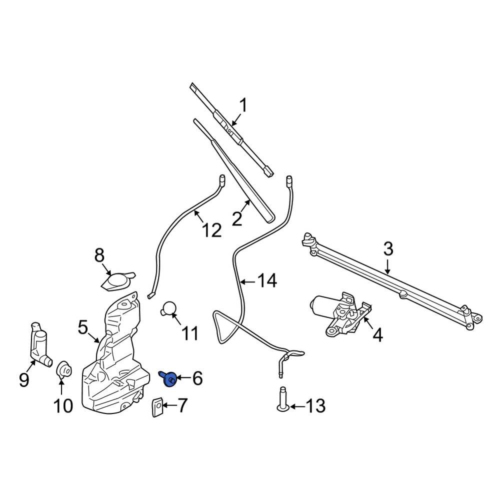 Ford OE W716387S439 Battery Tray Bolt