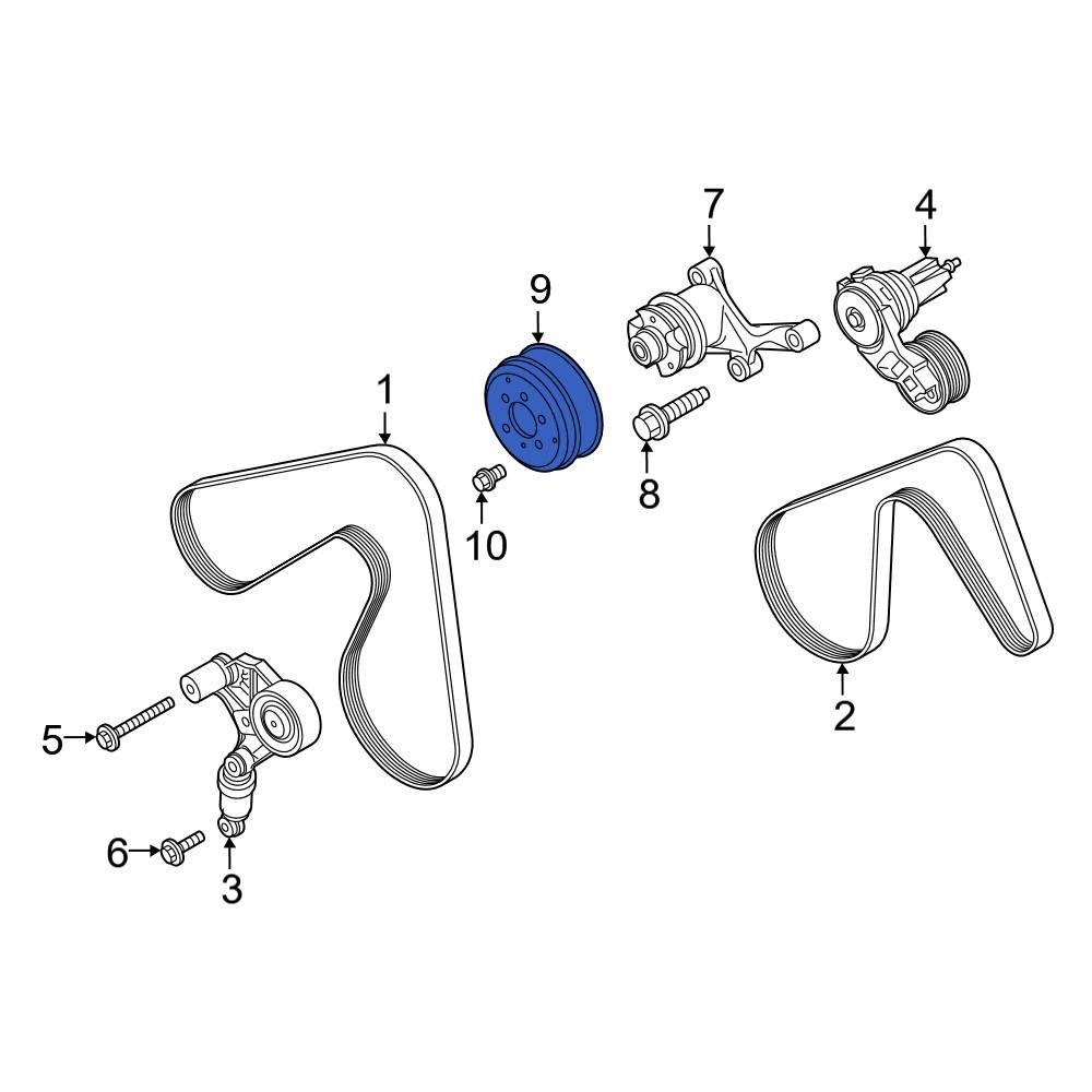 Ford OE JL3Z8610A Engine Cooling Fan Clutch Pulley