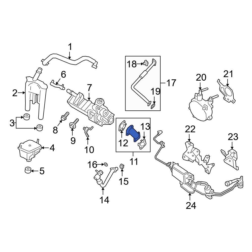 Ford OE JL3Z9D477B Exhaust Gas Recirculation (EGR) Tube