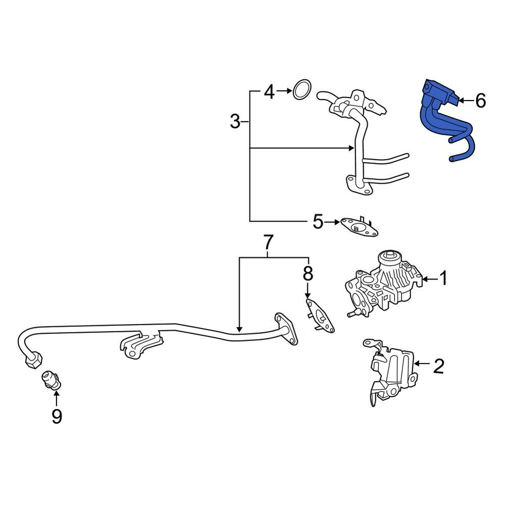 Ford OE JL3Z9J433A Exhaust Gas Recirculation (EGR) Vacuum Delay Valve