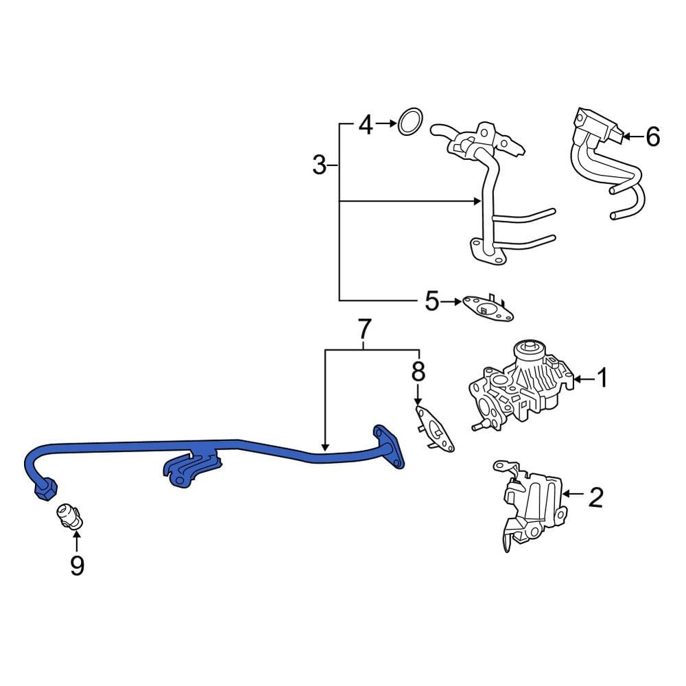 Ford OE JL3Z9D477A Exhaust Gas Recirculation (EGR) Tube