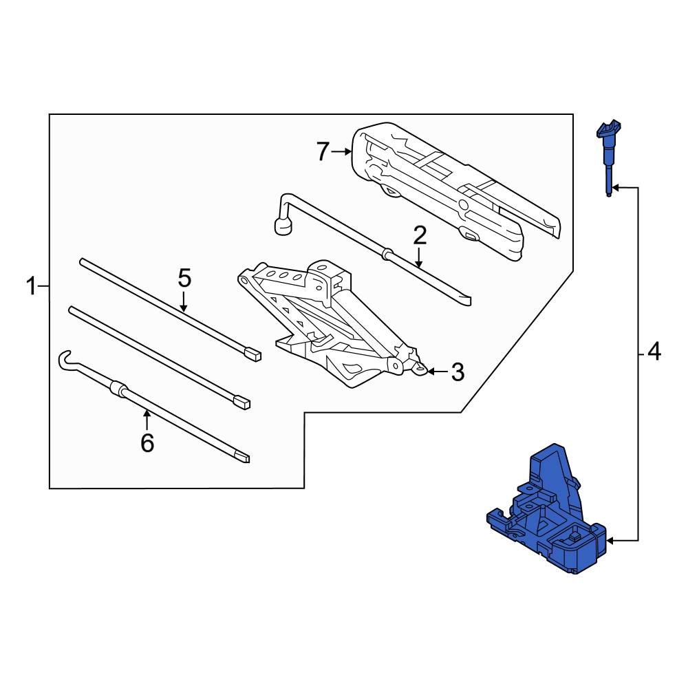 Ford OE ML3Z17091C Floor Jack Bracket