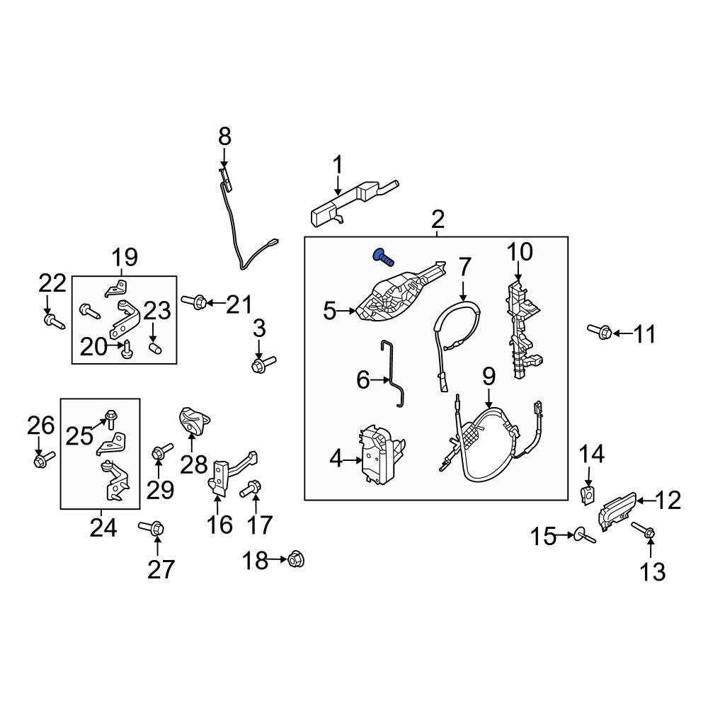 Ford OE ML3Z15219A64D Front Right Door Latch Assembly