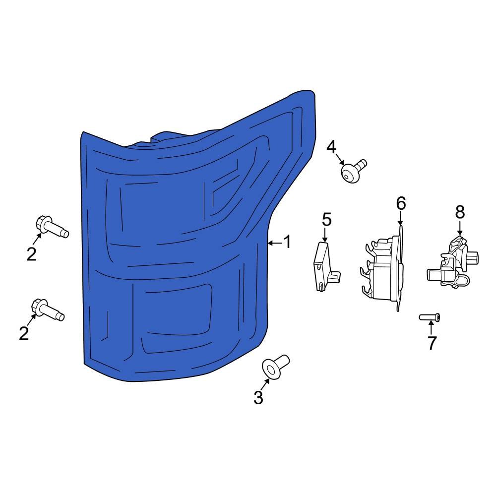 Ford OE ML3Z13405C Rear Left Tail Light Assembly