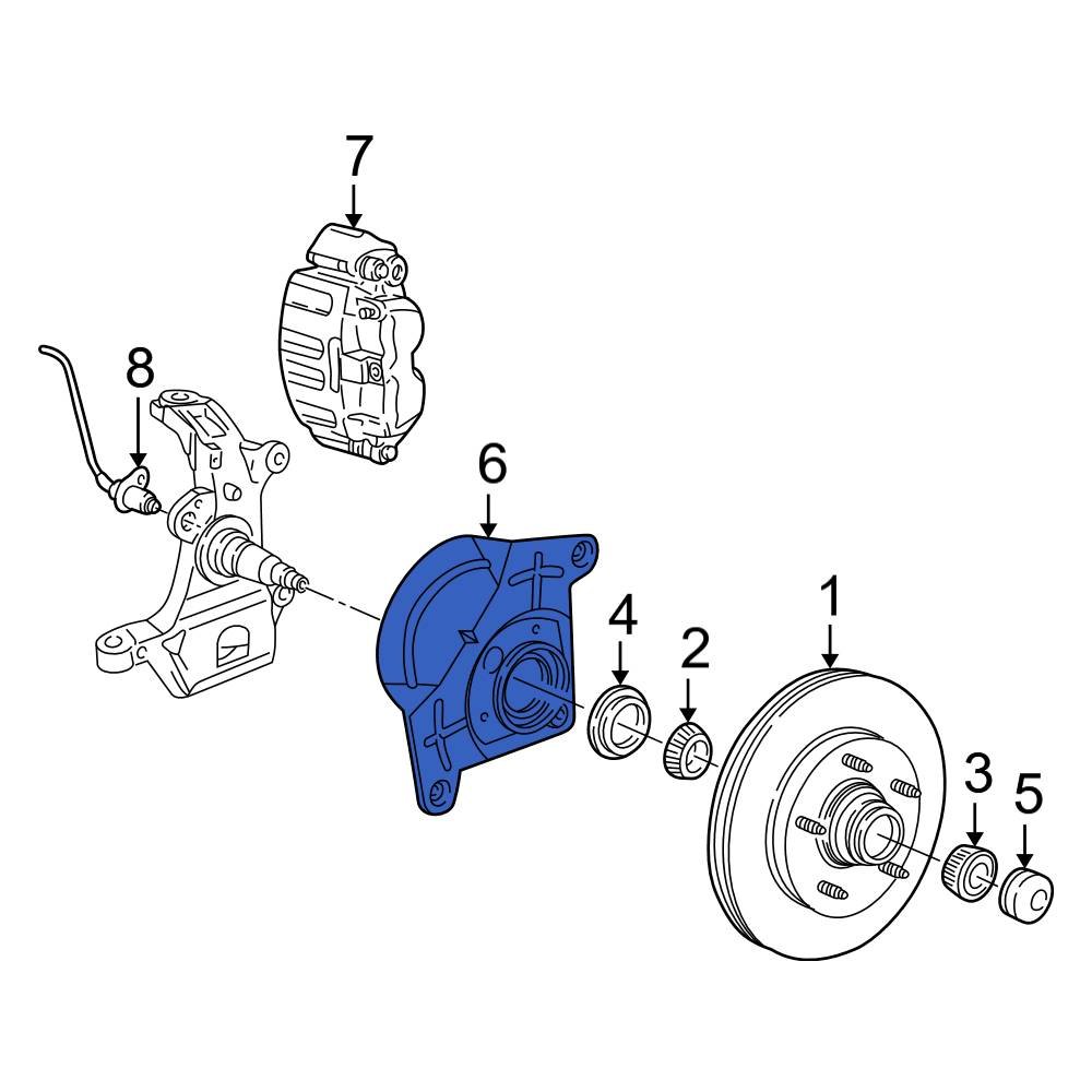 Ford OE 2L3Z2K004AA Front Brake Dust Shield