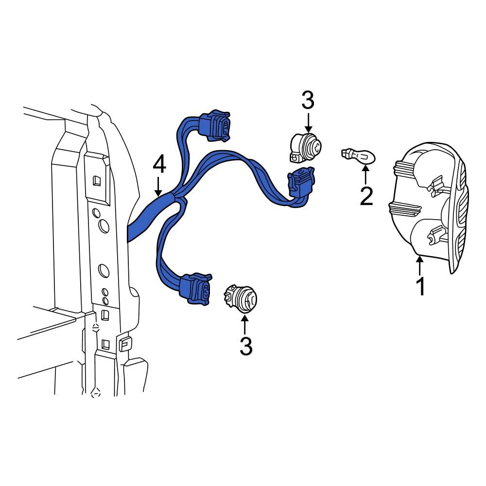 Ford Oe 1l3z13a409ab Rear Tail Light Wiring Harness