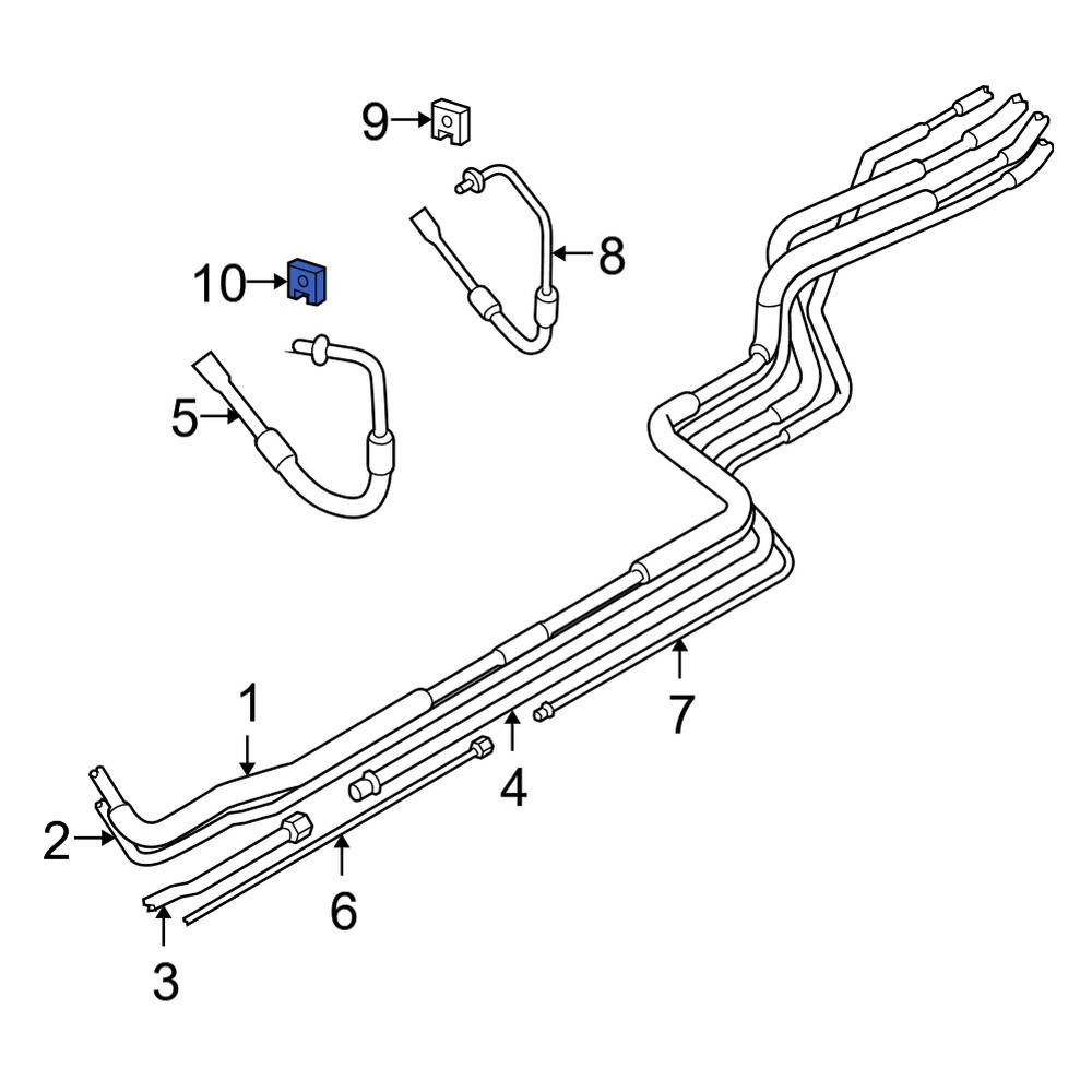 Ford OE 6L2Z19E746AA - A/C Refrigerant Line Clip