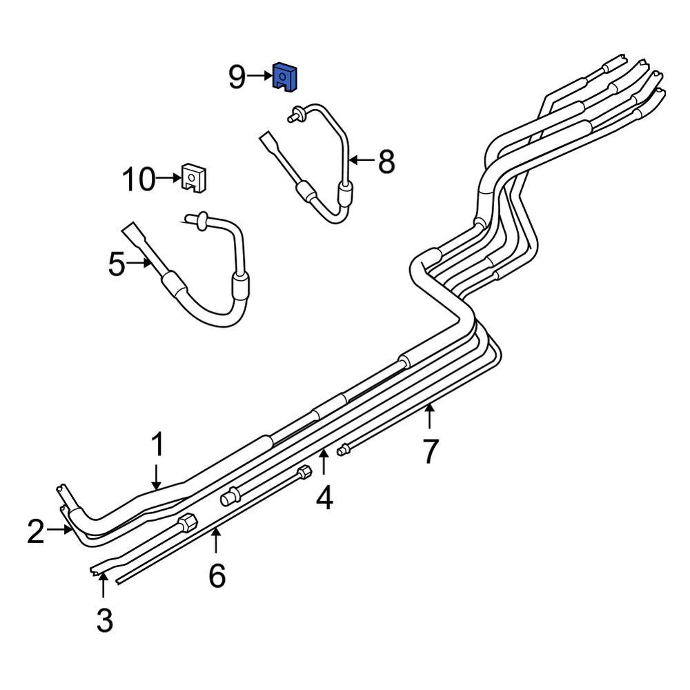 Ford OE F8DZ19E746CA A/C Refrigerant Line Bracket