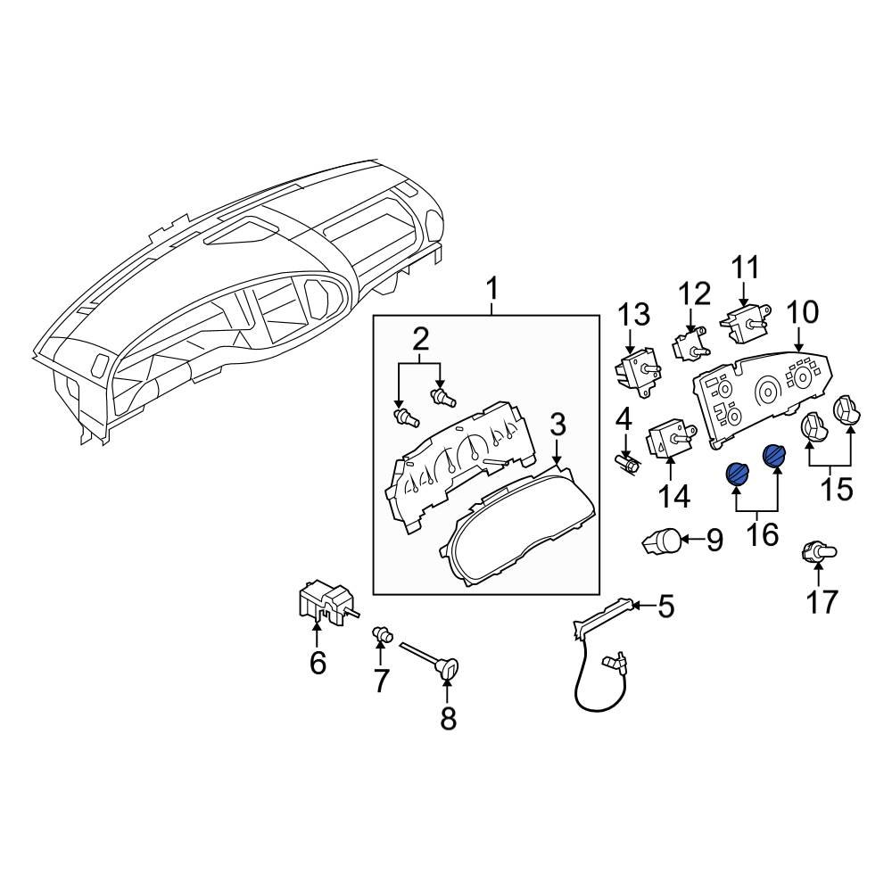 Ford OE F8UZ18513AA HVAC Heater Control Knob