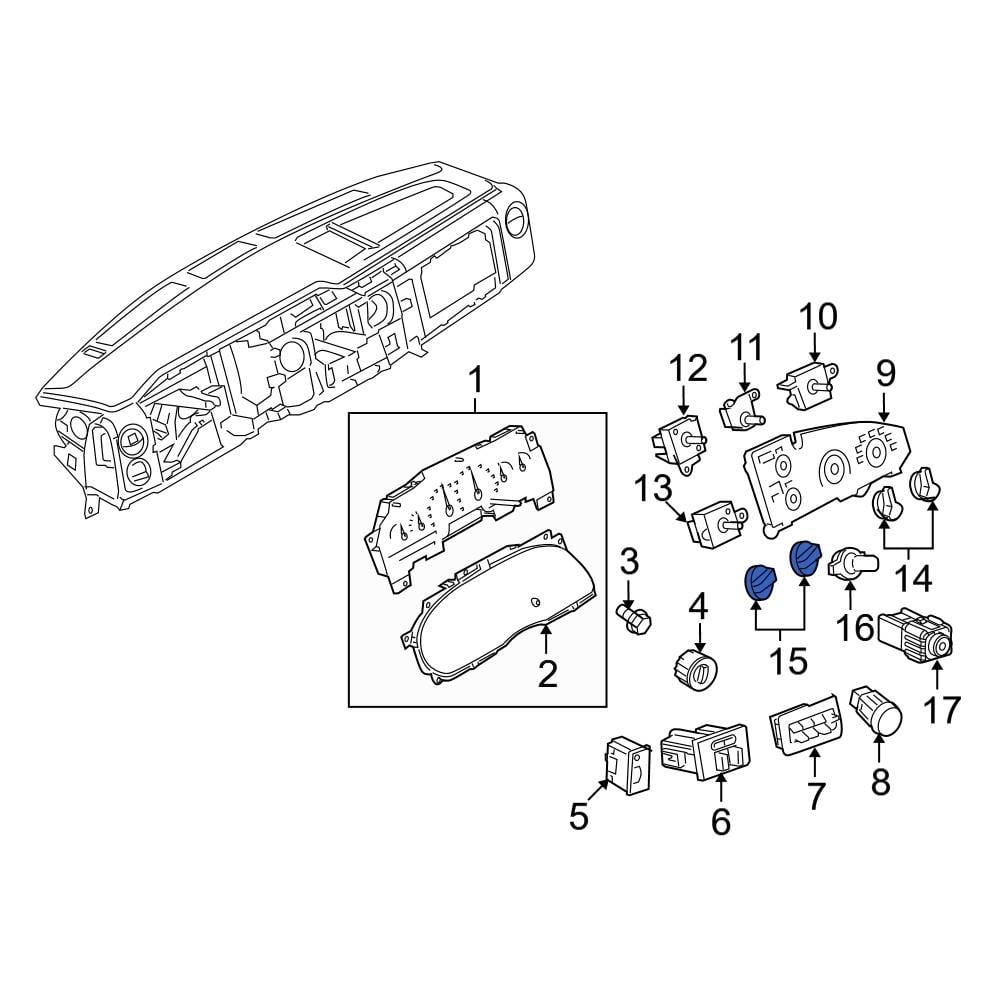 Ford OE F8UZ18513AA HVAC Heater Control Knob