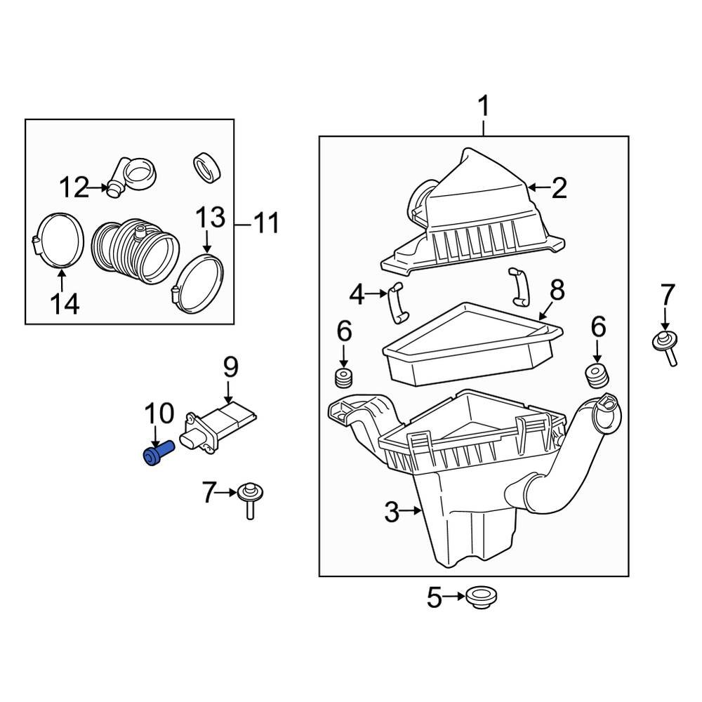 Ford OE W711655S307 Mass Air Flow Sensor Bolt