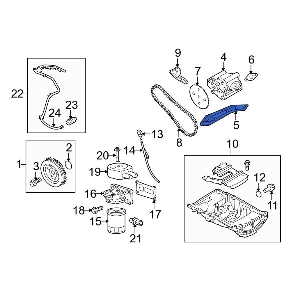 Ford OE 1S7Z6622AH Engine Oil Pump Pickup Tube