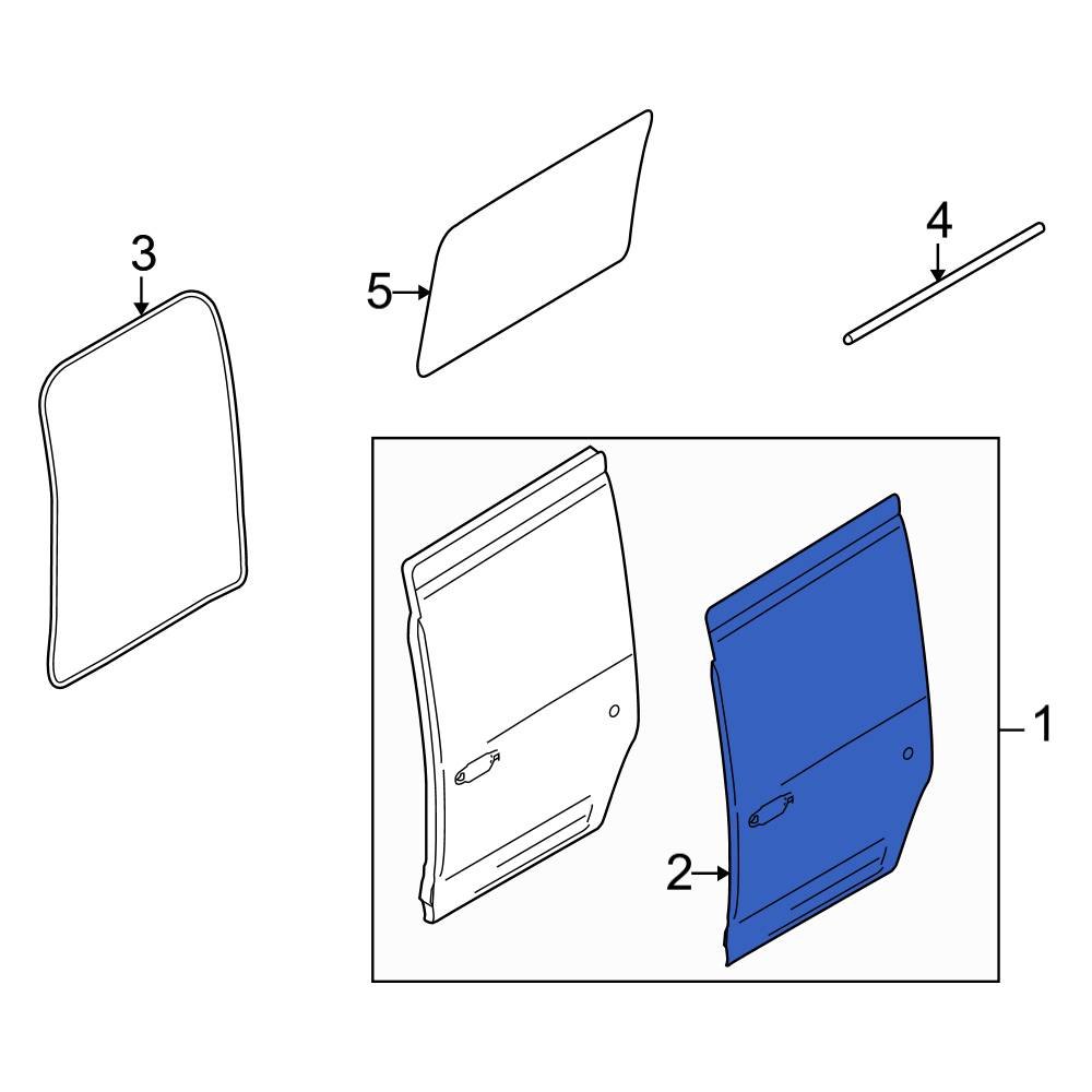 Ford OE 2T1Z6124700C Center Right Outer Sliding Door Trim Panel