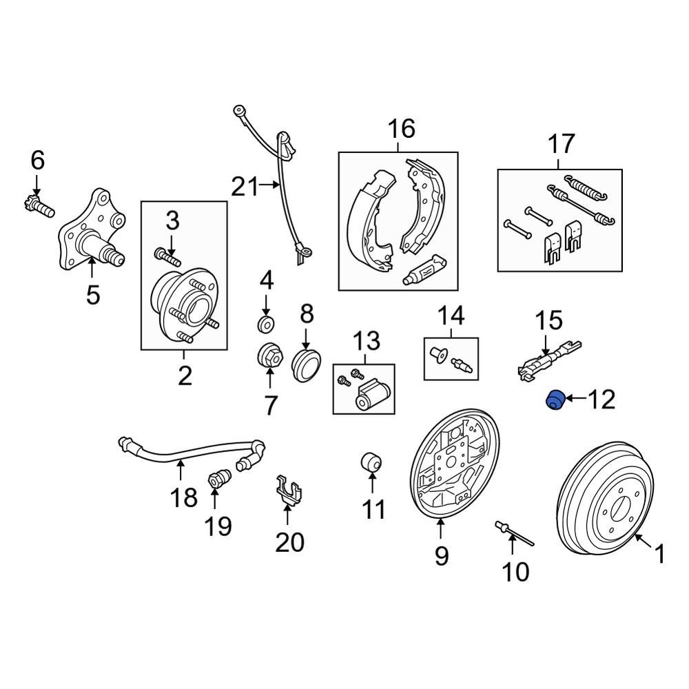 Ford OE YS5Z2K157A Drum Brake Inspection Plug