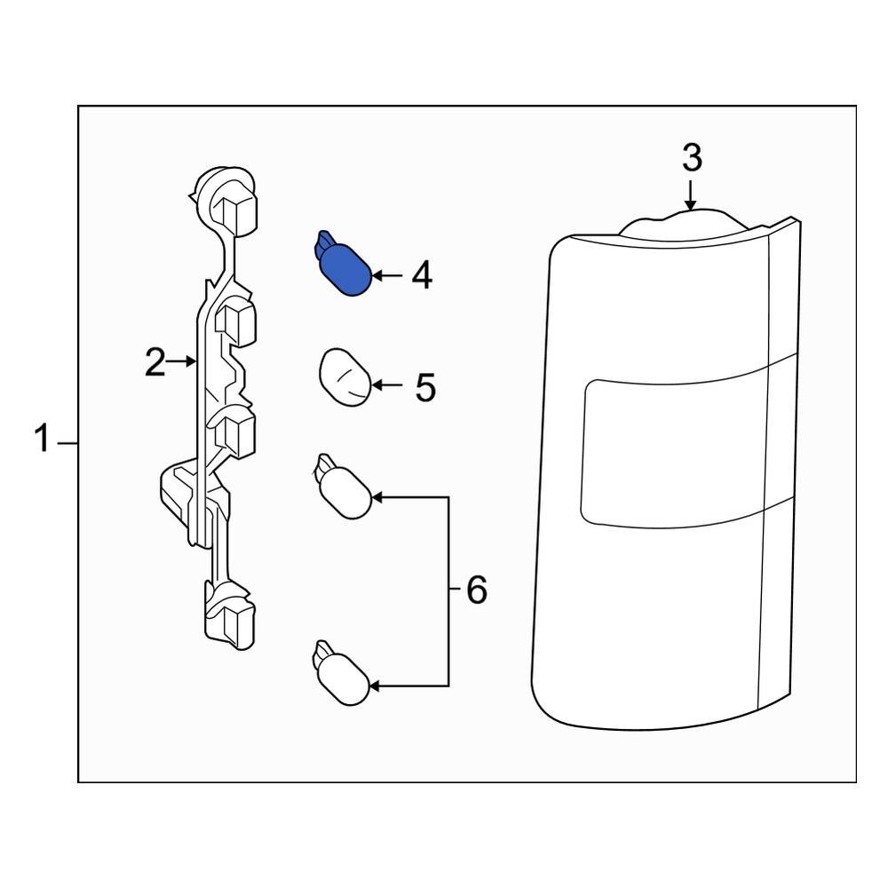 Ford OE 3M7Z13466B Rear Brake Light Bulb