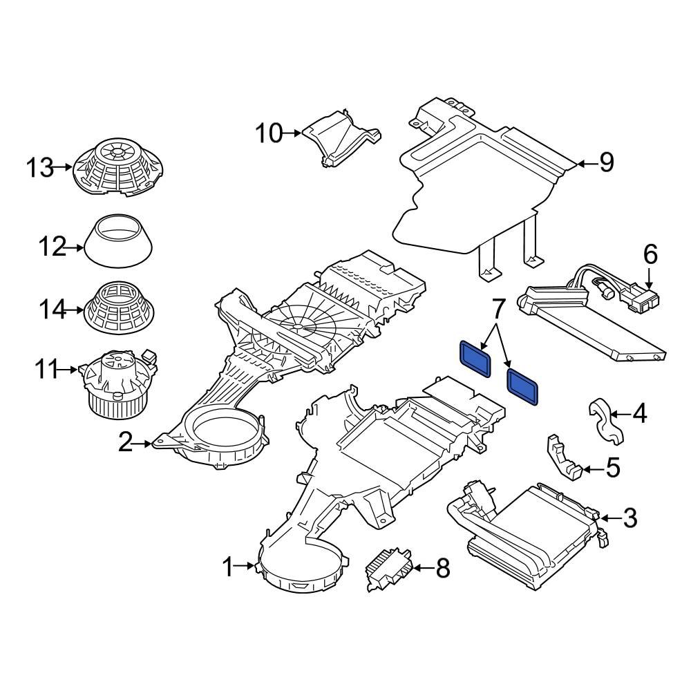 Ford OE DV6Z18C264A HVAC Heater Core Seal