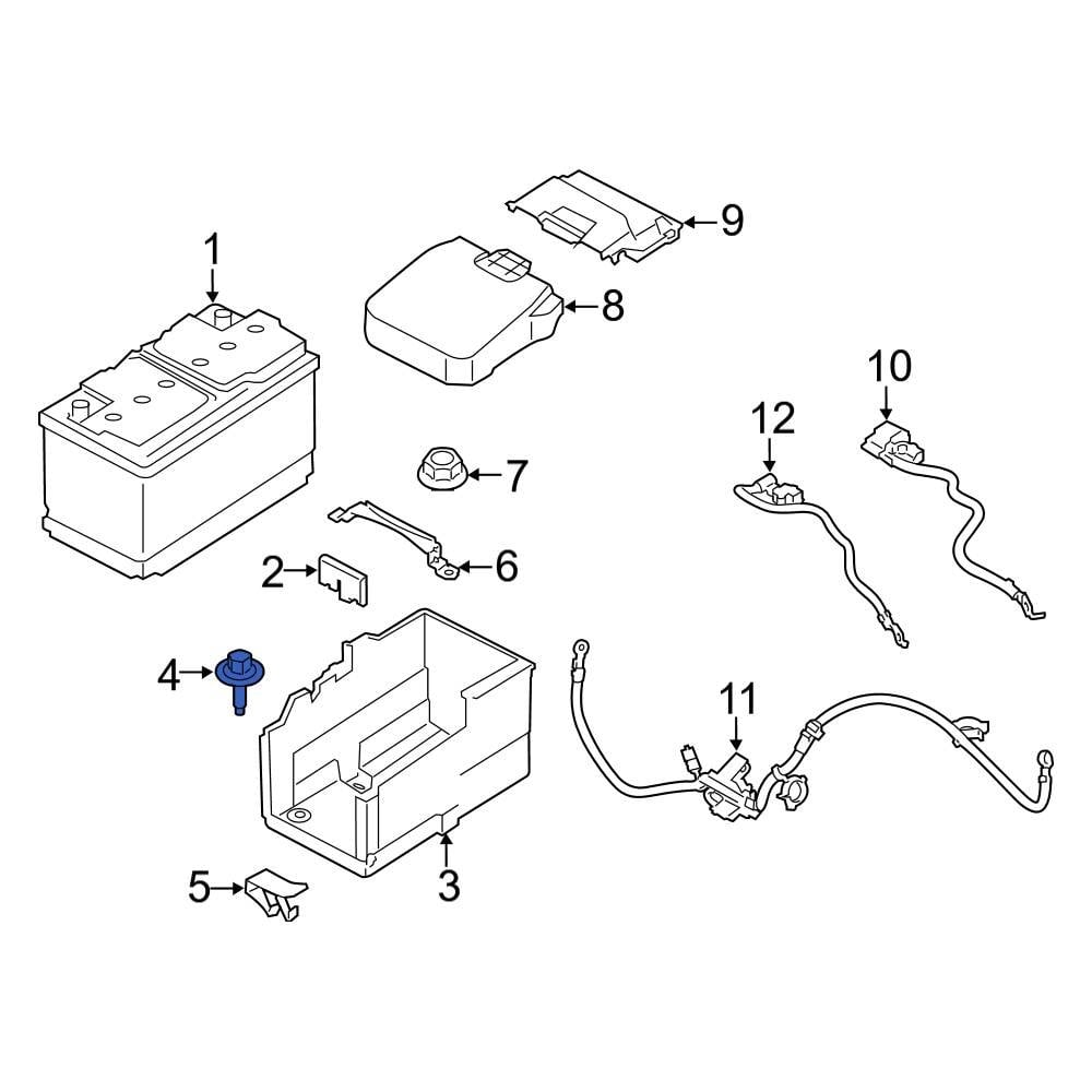 Ford OE W714958S442 Battery Tray Bolt
