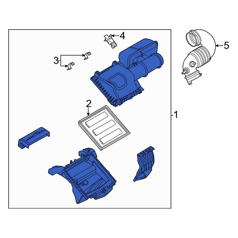 Ford OE LC2Z9600B Air Filter and Housing Assembly