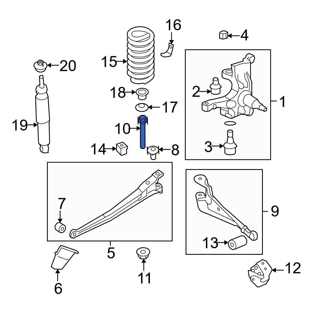 Ford OE N806592S150 - Radius Arm Bolt