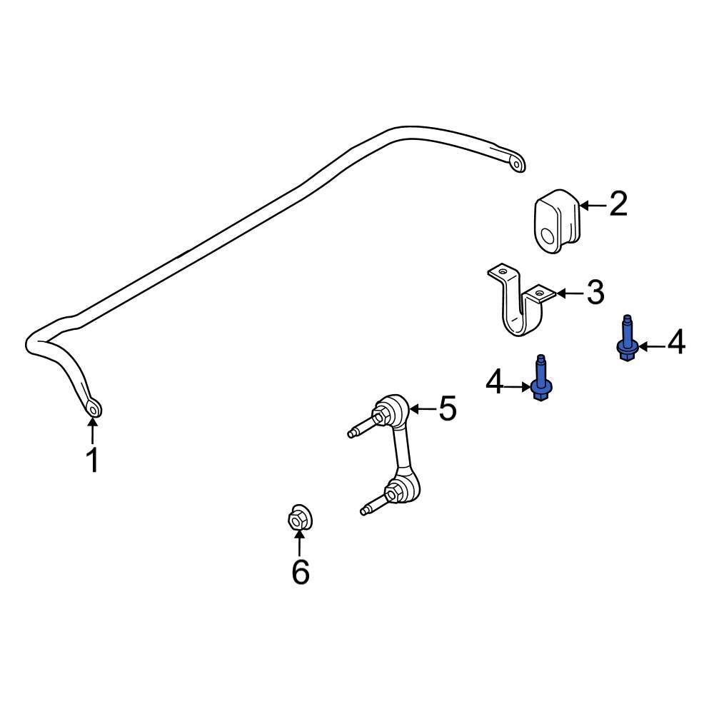 Ford OE N605546S2 Suspension Stabilizer Bar Bracket Bolt