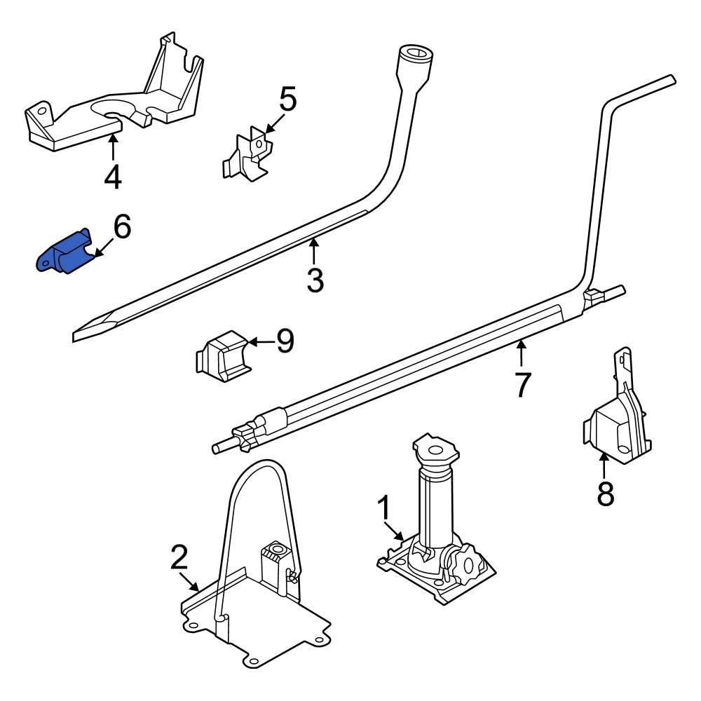 Ford OE F2UZ17B022A Wheel Lug Wrench Bracket